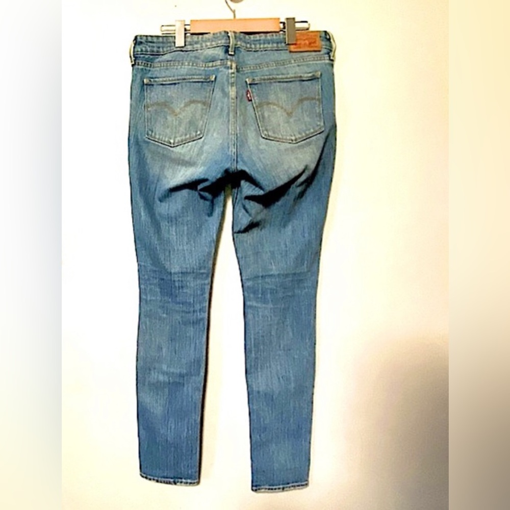LEVI’S 711 Skinny - Denim Blue Jeans - Size 30 x 32 - Distress - Picture 9 of 10